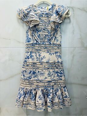 Zimmermann Verity Paneled Linear Mini Dress AU size 0